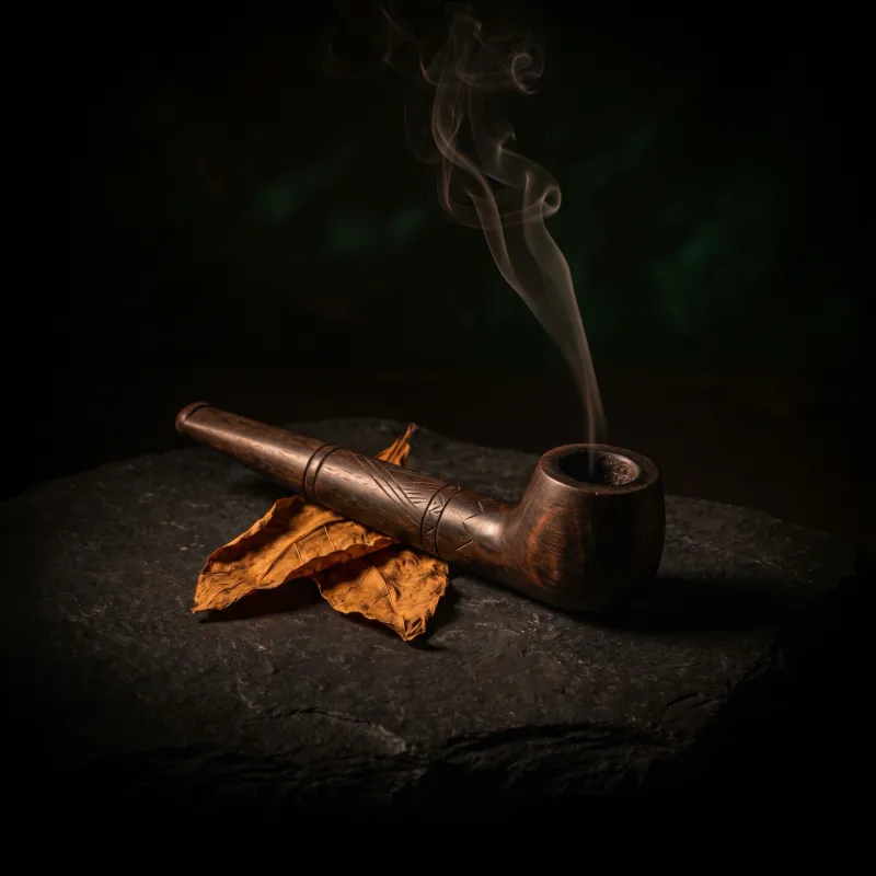 Cachimbo sagrado com folhas de mapacho